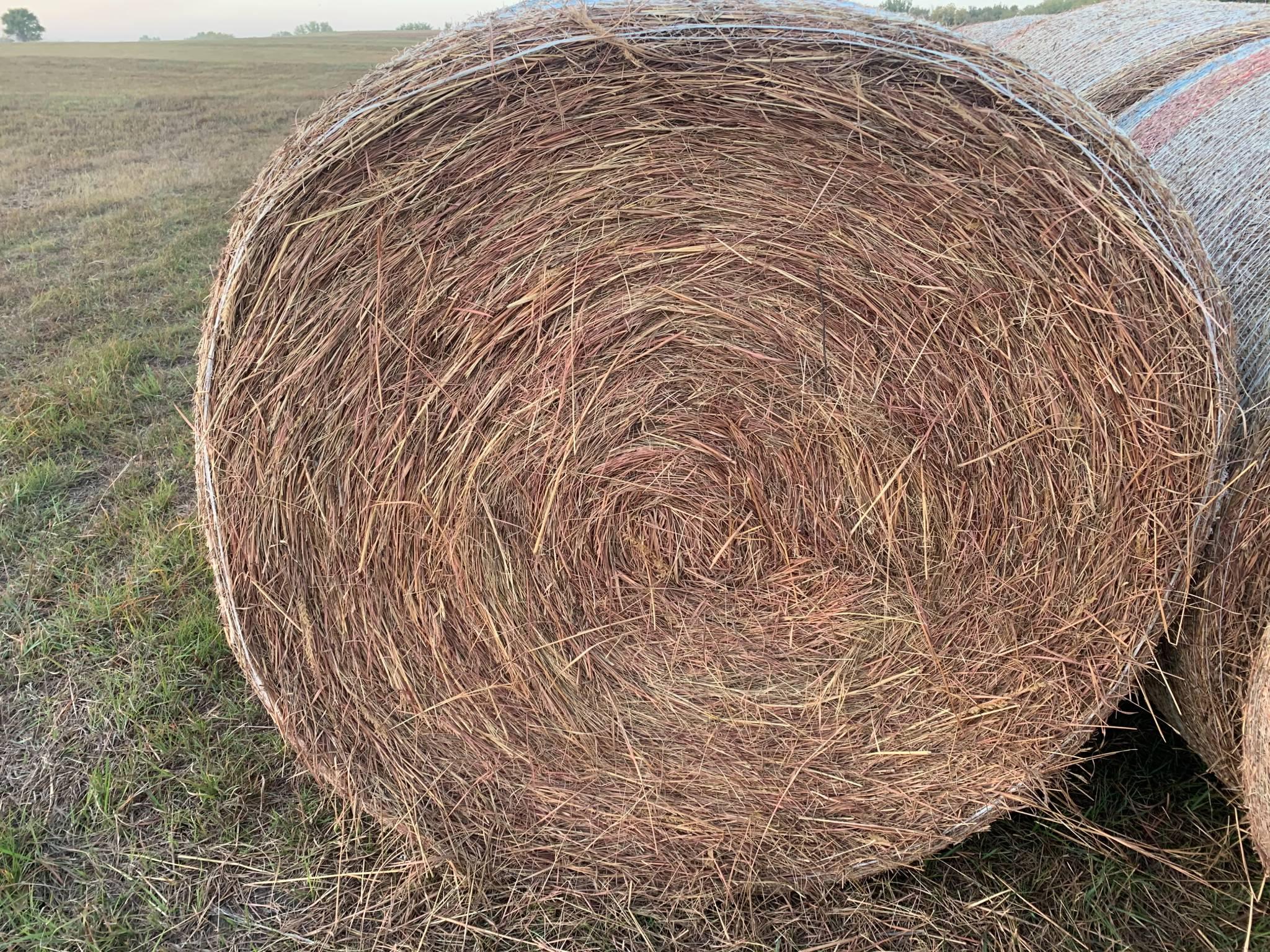 Large Round Prairie Bales near Manhattan, Kansas Hay Bales HitchPin