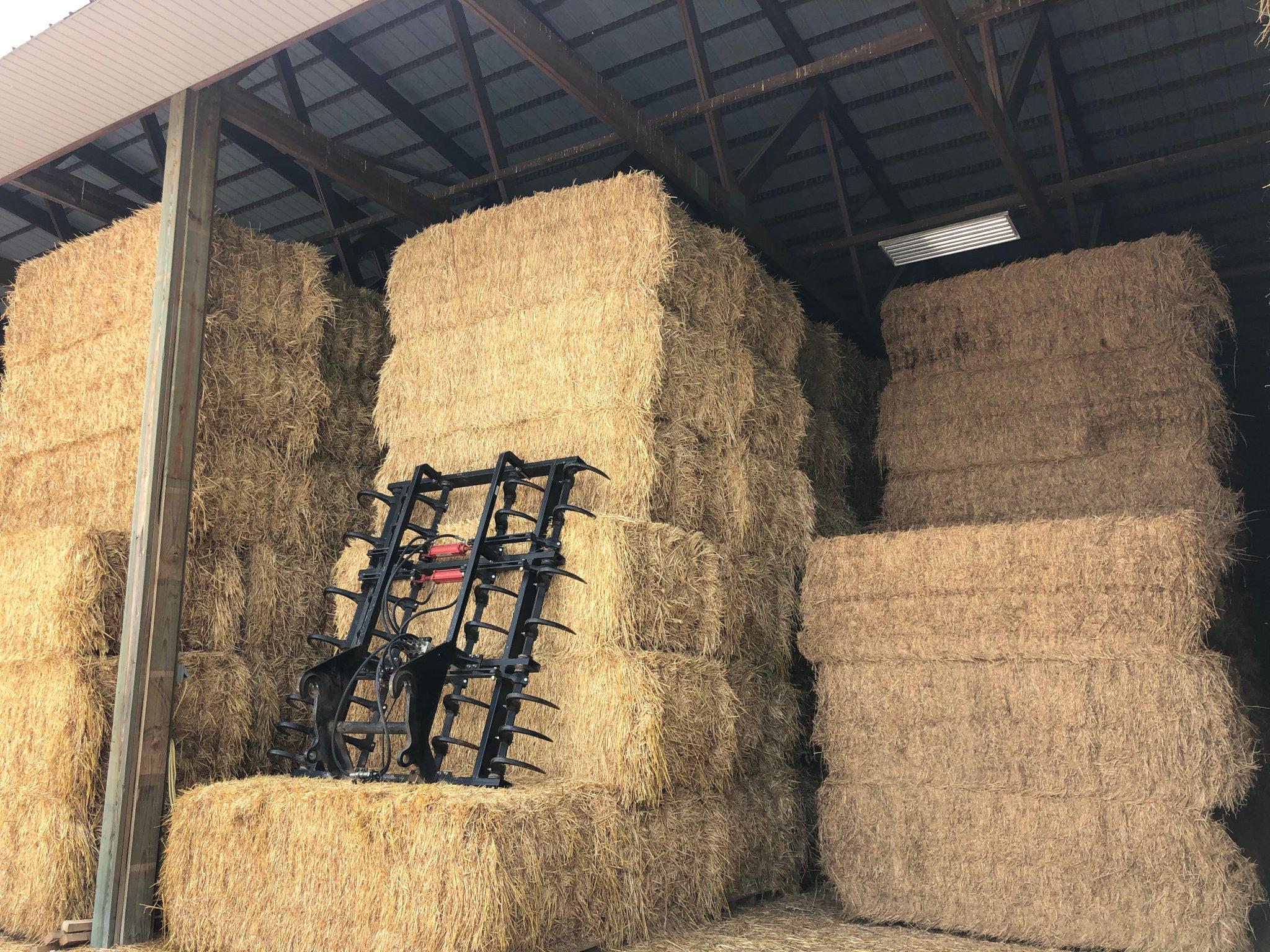 Large Square Alfalfa Bales near McPherson, Kansas Hay Bales HitchPin
